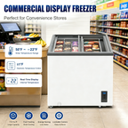 7.0 Cu.Ft Commercial Display Chest Freezer with Inverter Technology - Glass