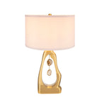 Geode-Inspired Gold Aluminum Table Lamp