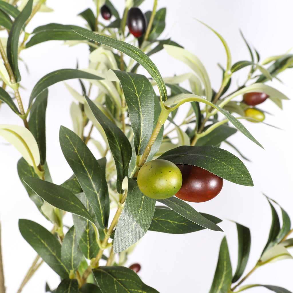 5' Artificial Olive Tree with Realistic Green Leaves - Green Leaves