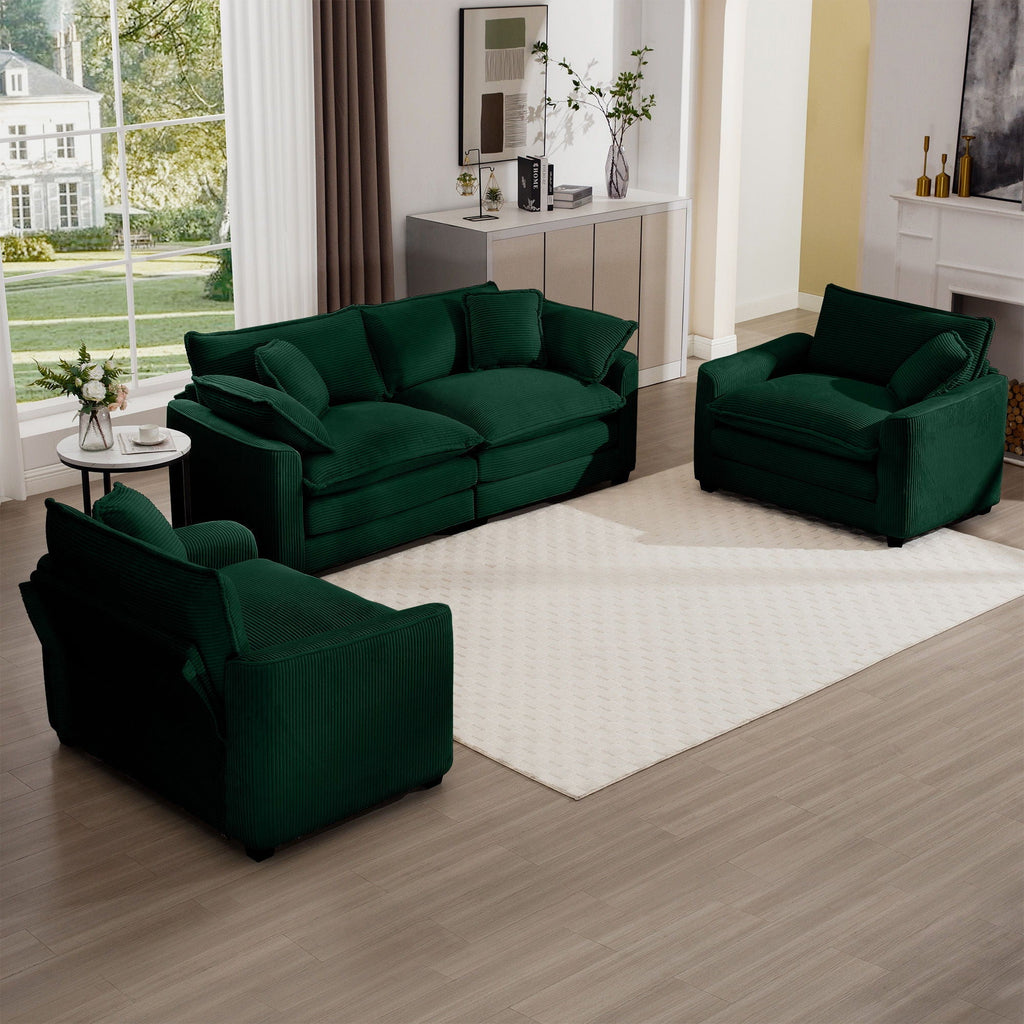 Oversized Deep-Seat Fabric Sofa & Chair Sets