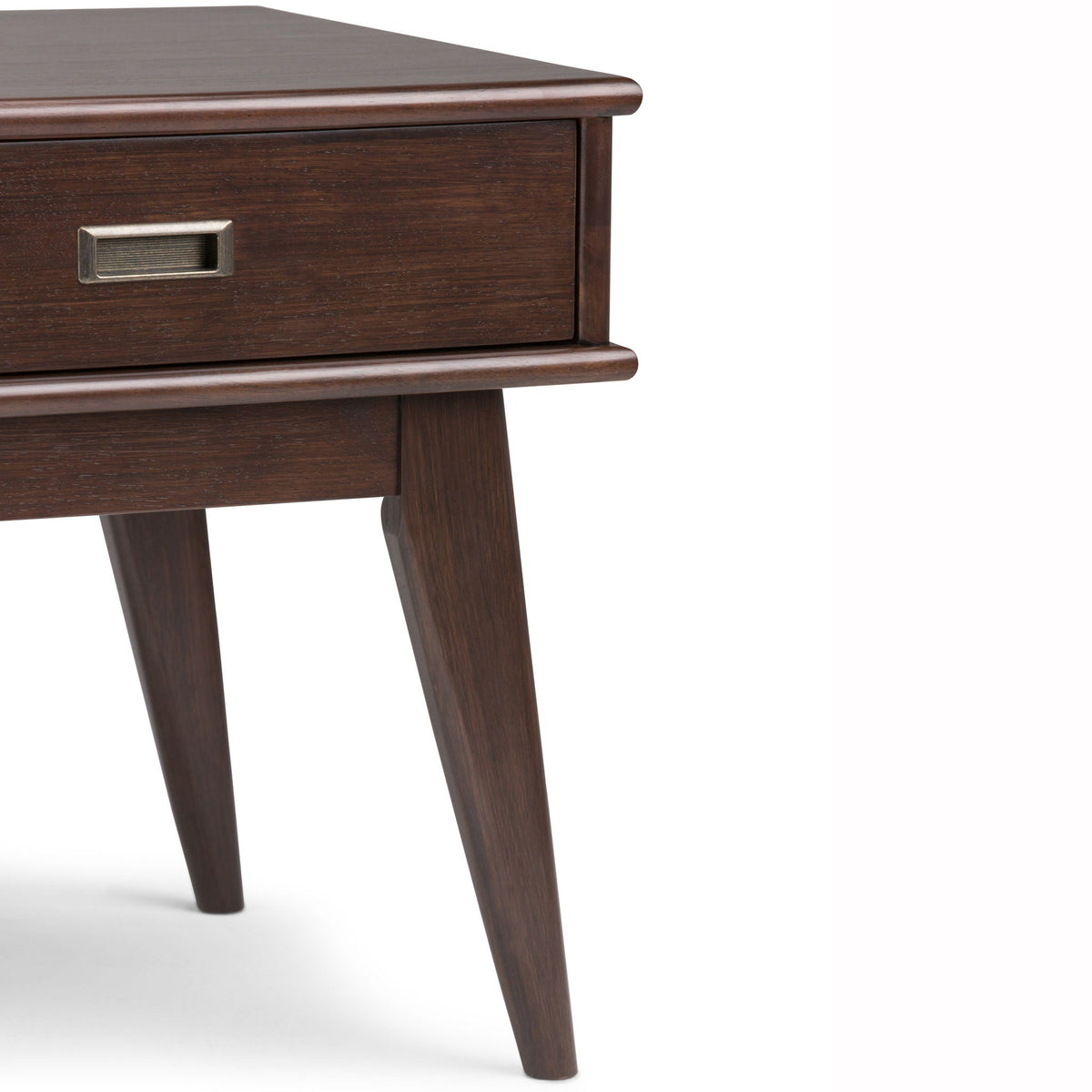 Handcrafted Mid Century End Table with Drawer – White, Dark Brown, or Light Brown
