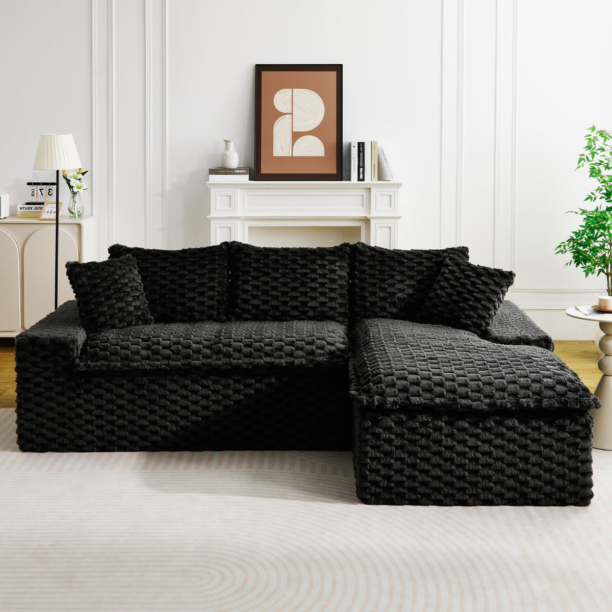 Convertible Modular Sectional Sofa with Twin Seat and Chaise - Multiple Colors
