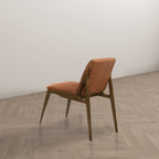 Elegant Dining Chair Set with Upholstered Fabric - Light Brown or Beige