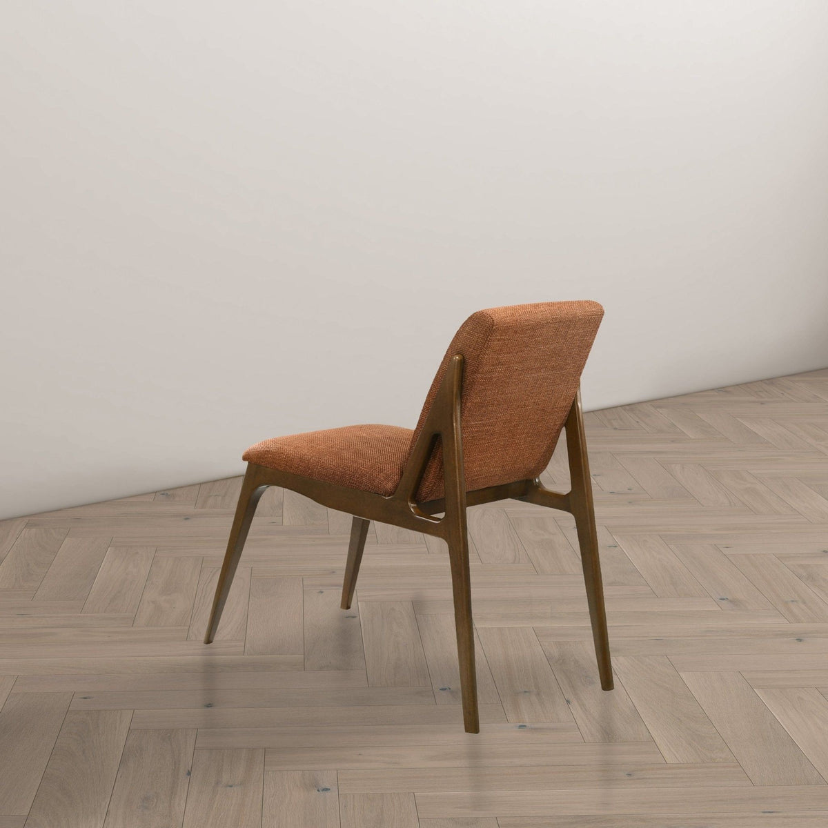 Elegant Dining Chair Set with Upholstered Fabric - Light Brown or Beige