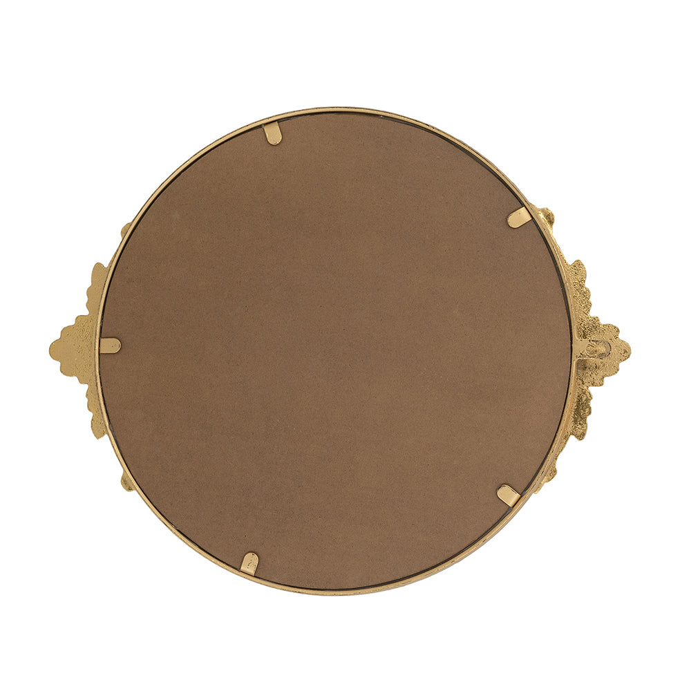 Gold Mirror Tray with Leaf Detailing - 19" W x 16" D x 1" H