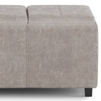 Avalon Upholstered Storage Ottoman with Flip-Over Serving Trays - Multiple Colors
