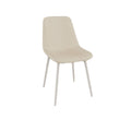 Modern Kitchen Dining Chairs Set of 4 with Linen Padding - Beige