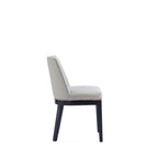 Upholstered Dining Chair Set with Solid Beech Frame - Dark Gray or Gray