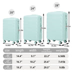 3 Pieces Set Spinner Wheel Luggage With Combination Lock