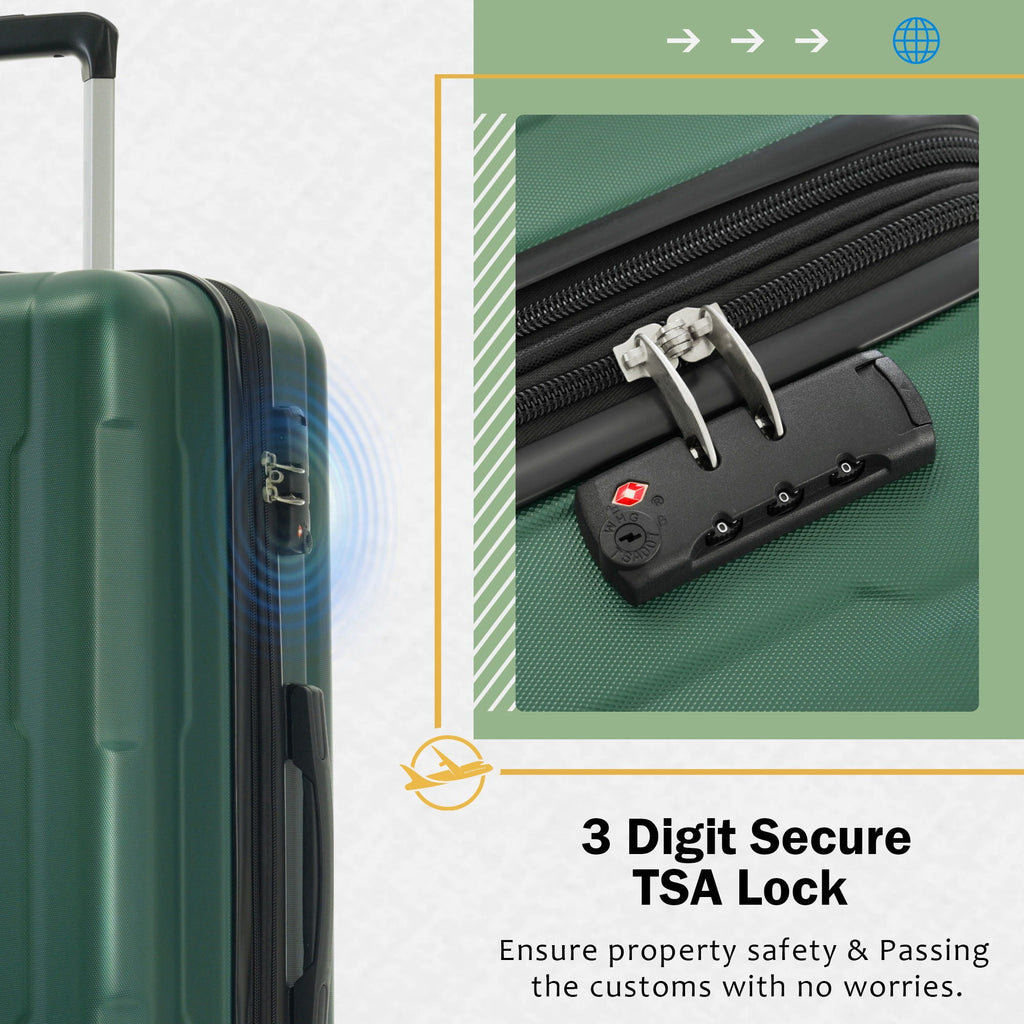 Expandable 2 Piece Luggage Set with TSA Lock and Spinner Wheels - Multiple Colors