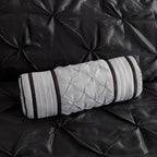 7 Piece Tufted Comforter Set Black Queen