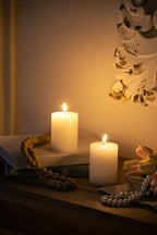 LED Candles with Remote Control Timer - Set of 2, White