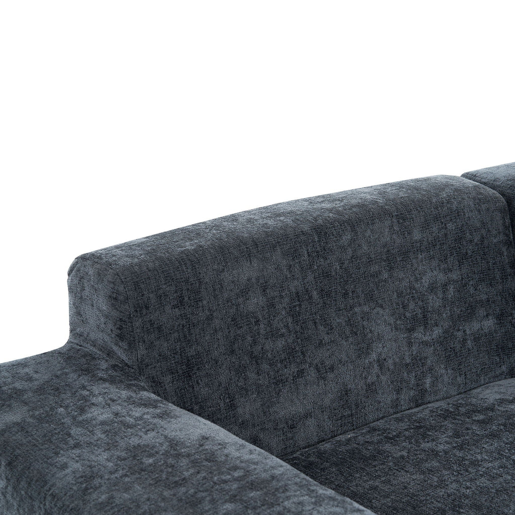 Modular Cloud Sectional Sofa Set with Deep Seating - Choose Beige, Dark Gray, or Dark Brown