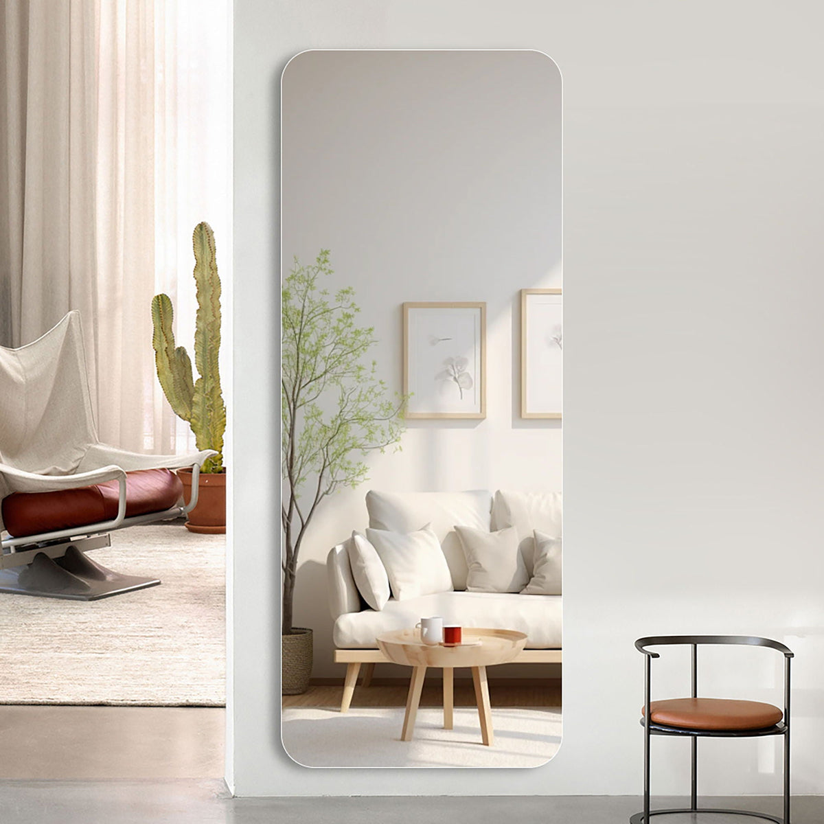 Full Body Round Corner Mirror