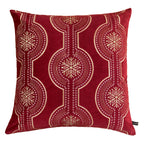 Holiday Throw Pillow with Snowflake Embroidery - 20x20 Inch