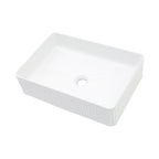 Modern Ceramic Vessel Bathroom Sink with Stain Resistance - White