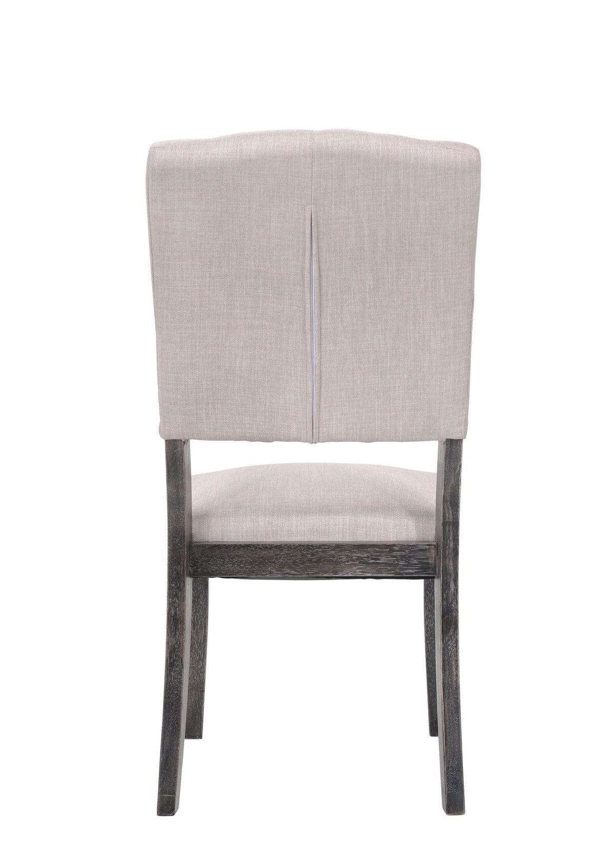 Weathered Side Chair Set with Button Tufting - Dark Brown or Dark Gray