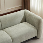 83" 3-Seater Sofa with Wave Design – Light Fabric