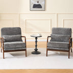 Upholstered Living Room Chair with Curved Armrests - Choice of Color