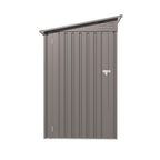 Lean-To Storage Shed with Windows and Sloping Roof - Gray