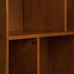 Mid Century Wide Bookcase with Storage Drawers - Multiple Colors