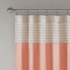 Polyoni Pintuck Curtain Panel with Pintuck Detailing - Warm Color Block