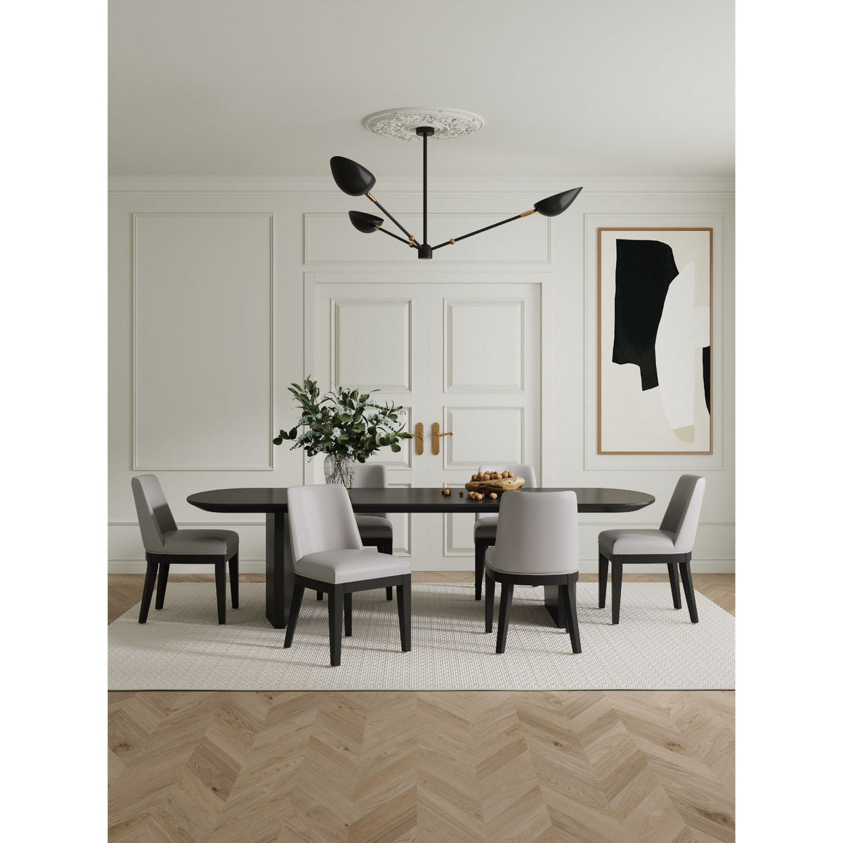 Upholstered Dining Chair Set with Solid Beech Wood Frame - Multiple Colors