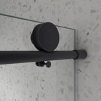 Matte Black Tempered Glass Shower Door with Soft-Closing and Easy-Clean Coating