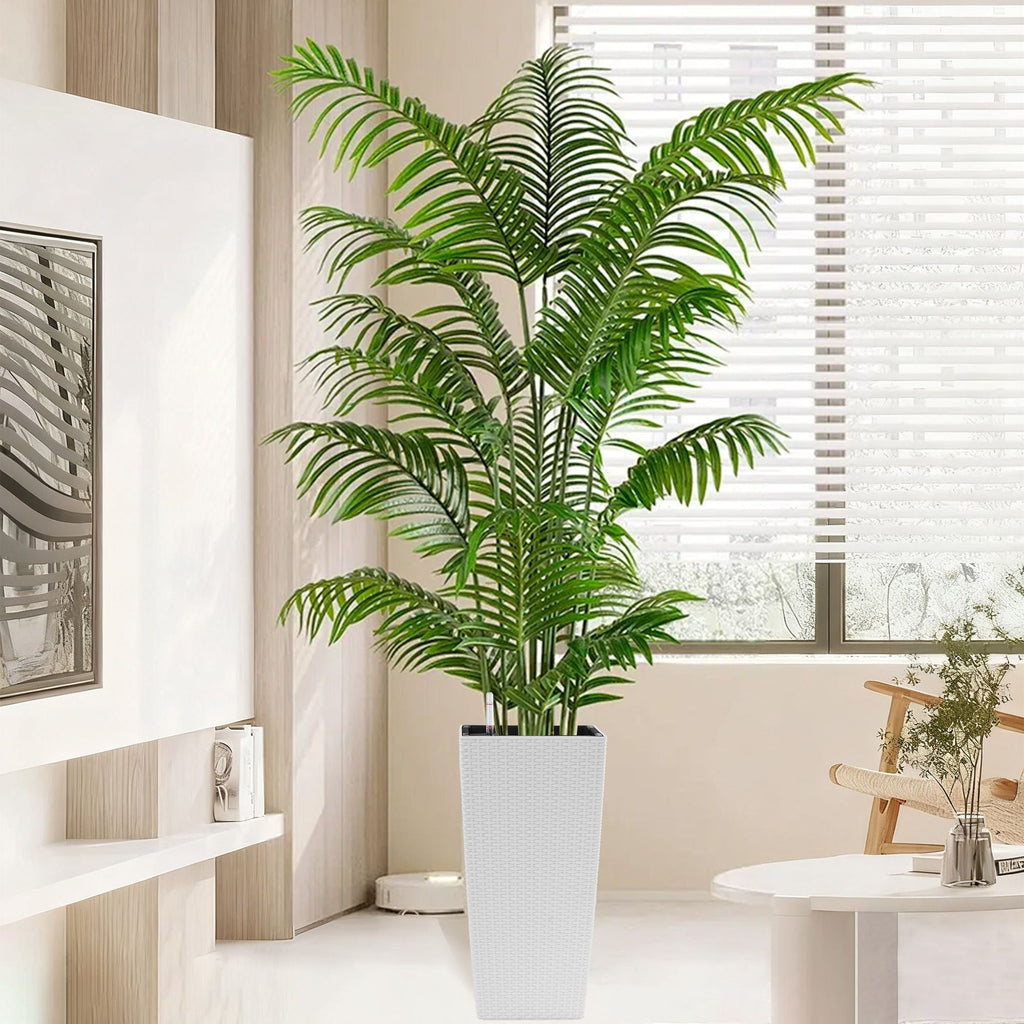 Indoor Outdoor Planter with Automatic Watering System - Dark Brown, Black, or White