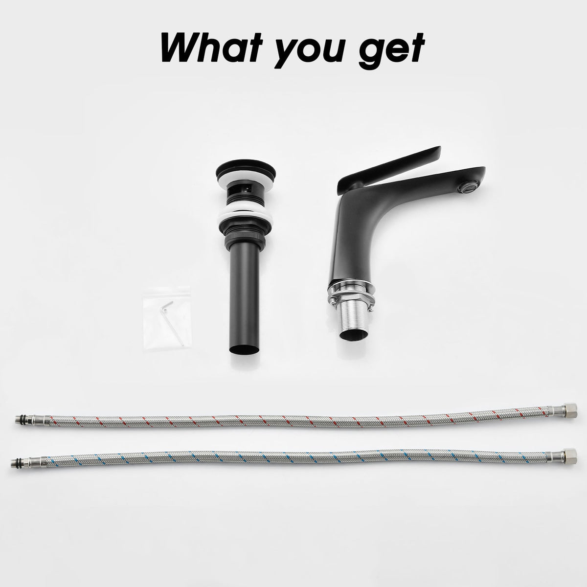 Single Hole Bathroom Sink Faucet with Pop-Up Drain