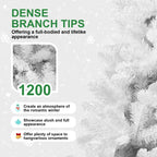 7ft White Christmas Tree with Memory Wire and 1064 Tips - White