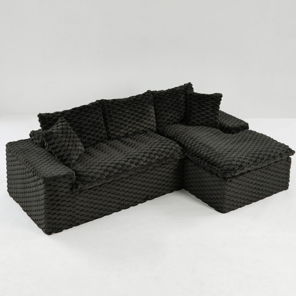 Convertible Modular Sectional Sofa with Twin Seat and Chaise - Multiple Colors