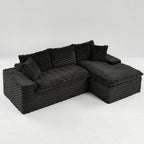 Convertible Modular Sectional Sofa with Twin Seat and Chaise - Multiple Colors