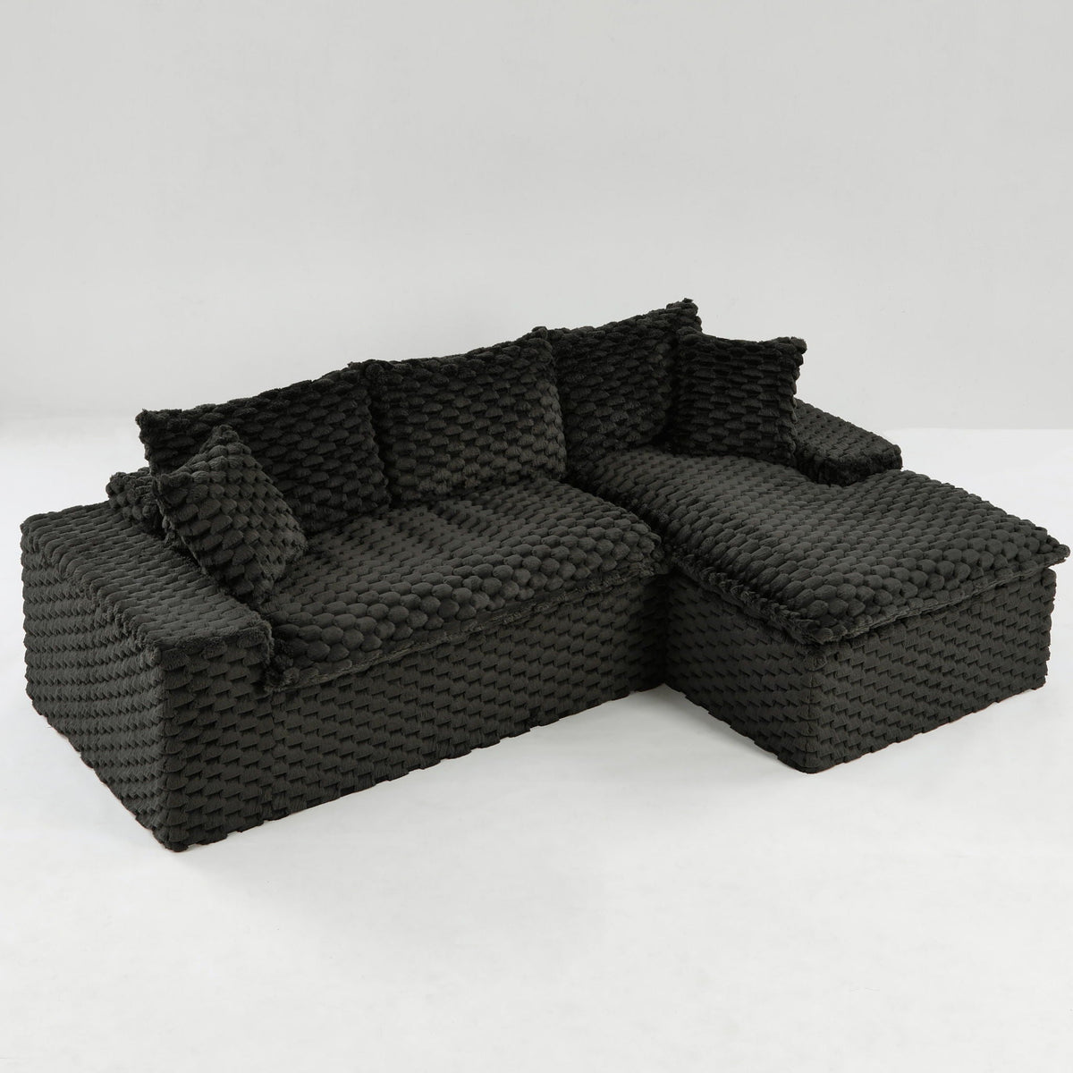 Convertible Modular Sectional Sofa with Twin Seat and Chaise - Multiple Colors