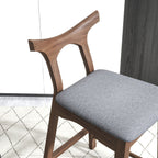 Upholstered Square Bar Chair Set with Solid Wood Frame - Dark Gray or Black