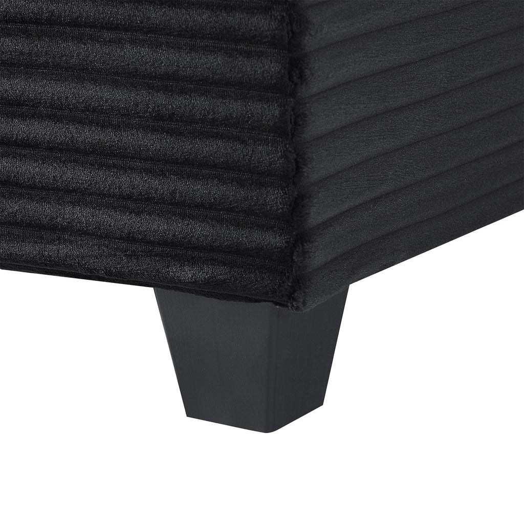 U-Shaped Upholstered Sectional Sofa with Movable Ottoman