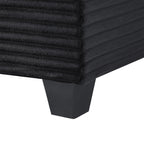 U-Shaped Upholstered Sectional Sofa with Movable Ottoman