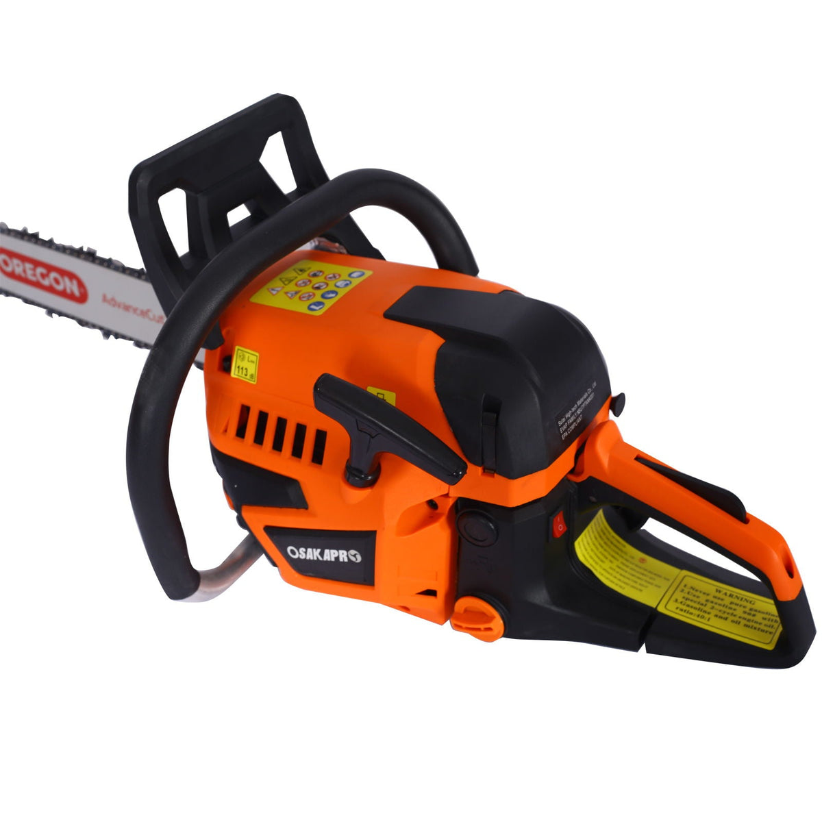 Gasoline Chainsaw 20" 52Cc with 2.6HP Engine - Orange