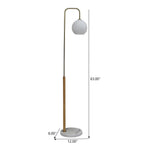 Tall Corner Floor Lamp with Foot Switch - White