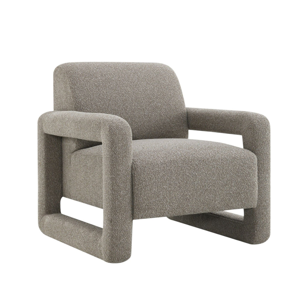 Gray Accent Chair with Pocket Coil Support - Glenda