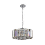 17' Chrome Crystal Pendant Chandelier with Adjustable Height - Transparent