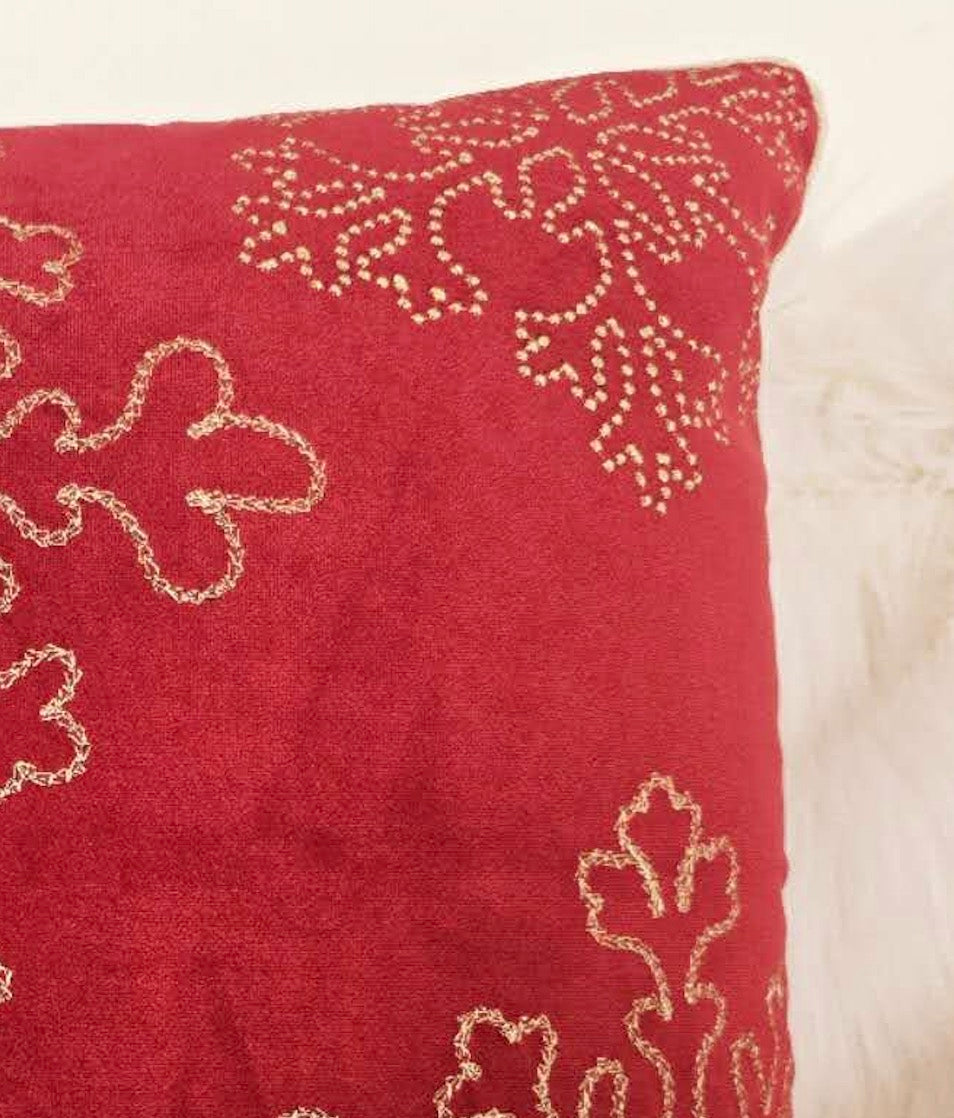 Red Velvet Holiday Throw Pillow - 20x20