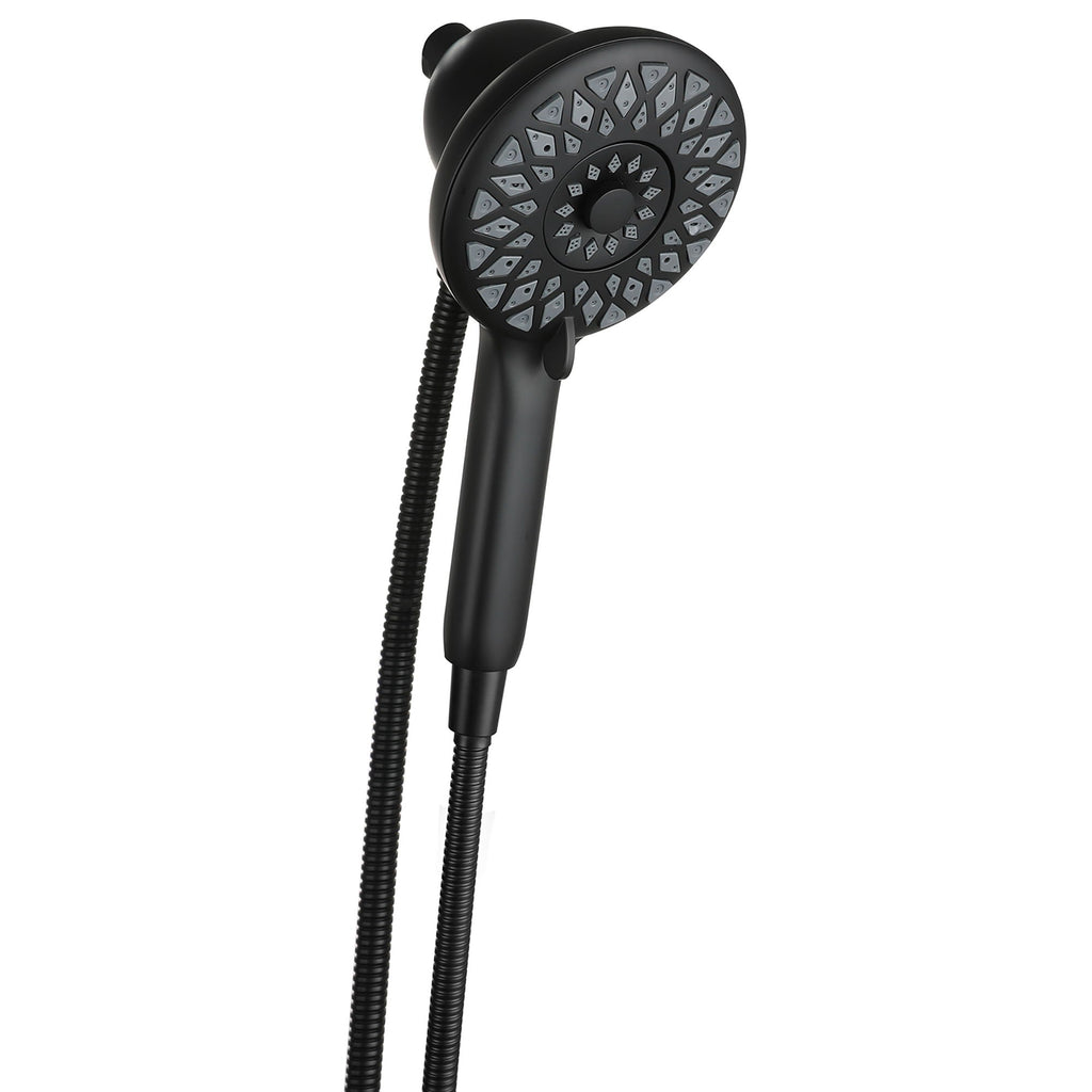 High Pressure Shower Head with 6 Spray Modes - Matte Black
