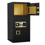 Large Double Door Digital Security Safe with Fireproof and Waterproof Bag - Black