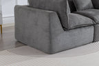 Cloud Couch Oversized Modular Sectional Sofa with Modular Design - Light Waffle Fabric