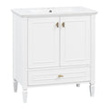 Freestanding Vanity with Drawer & Soft Close Doors - Green or White