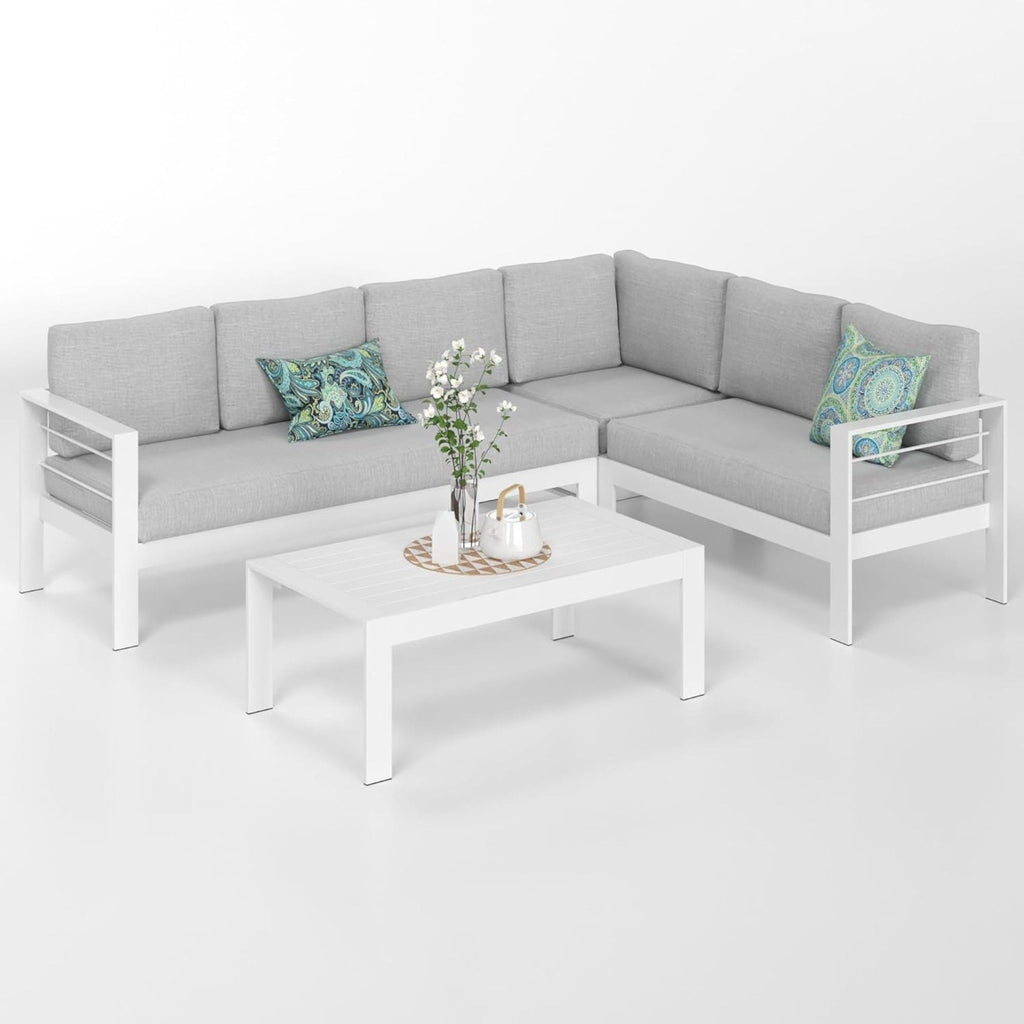 All-Weather Outdoor Patio Set with Thick Cushions - Multiple Colors