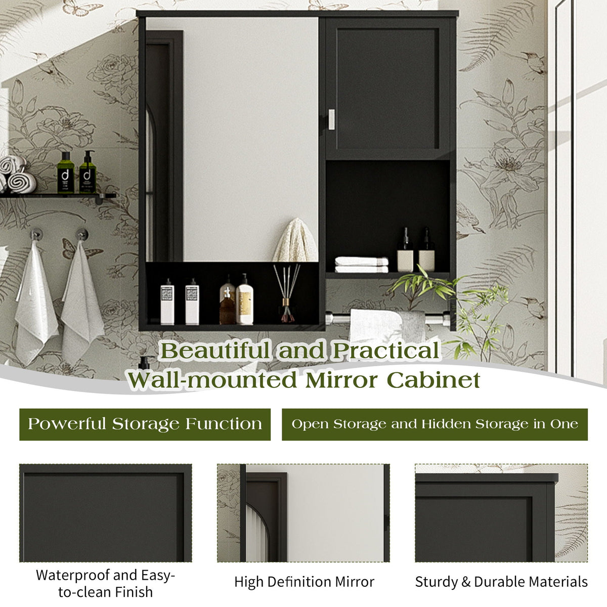 Modern Wall Mounted Bathroom Medicine Cabinet