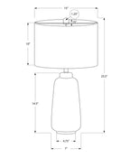 Modern Ceramic Table Lamp with Ivory Shade - Cream