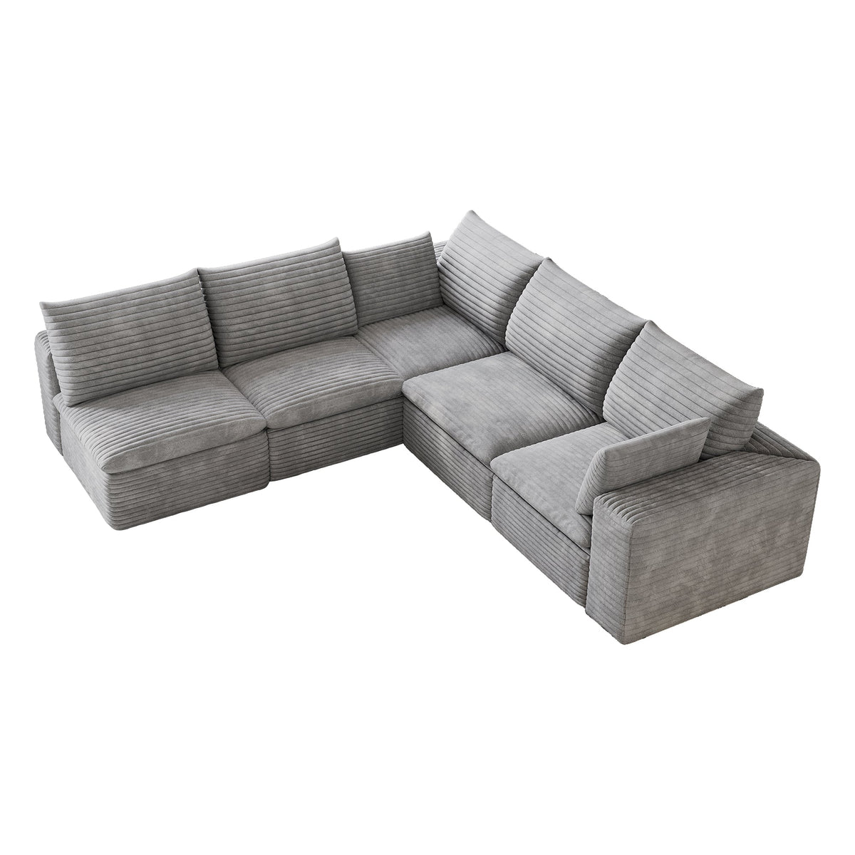 Cloud Sofa with Removable Cushion - Corduroy Fabric